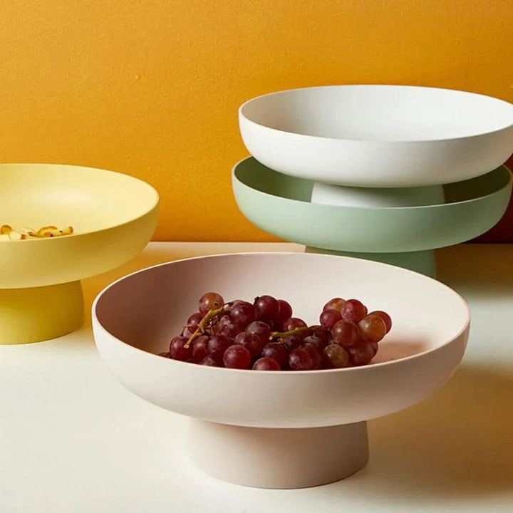 BowLift | Fruity Elegance Retro Fruit Bowl – Leaf-Shaped Plastic Tray