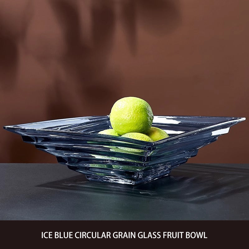 BowLift | High-End Light Luxury European-Style Home Crystal Glass Plate, Living Room Coffee Table Fruit Plate, Large Fruit Plate, Suitable For Offices And New Homes