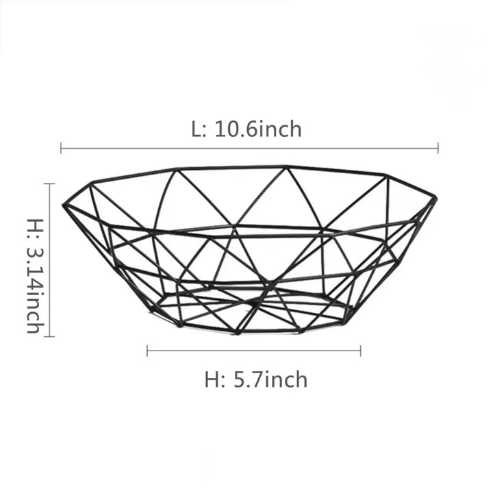 BowLift | Fruit basket – iron – hollow drain basket – living room decor