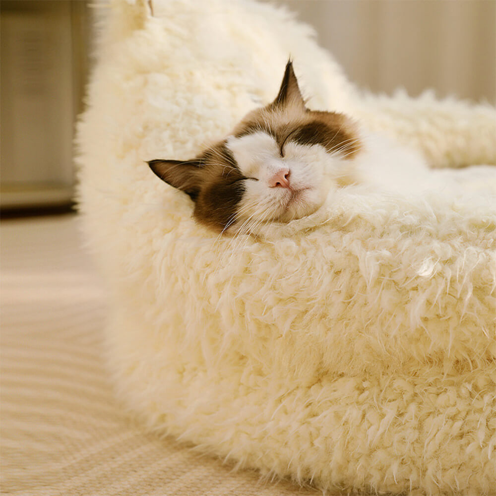 BowLift | Alpaca-shaped, fluffy, warm, detachable dog and cat bed