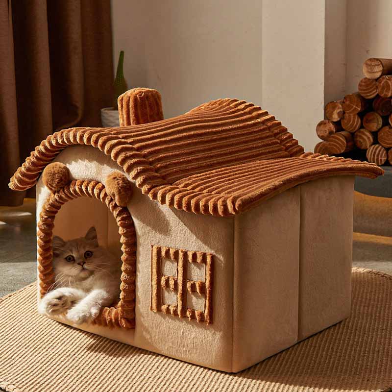 BowLift | Cat Bed Soft House Style Indoor Enclosure