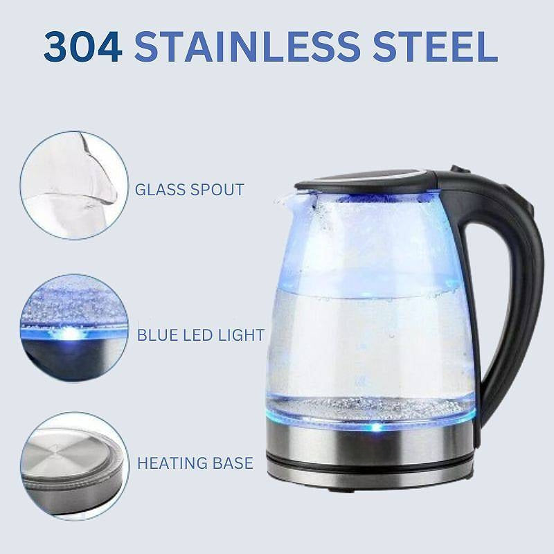 BowLift | 1.8L Electric Glass Kettle with LED Illumination