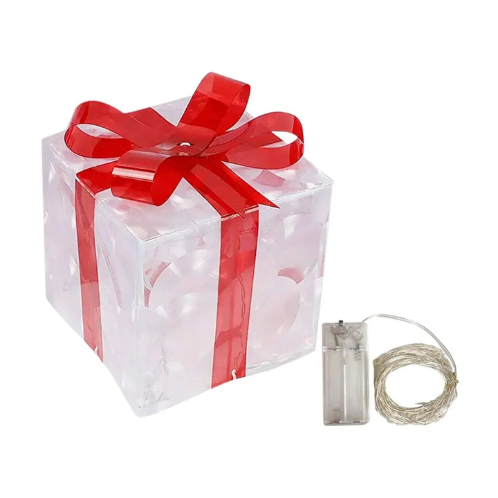 BowLift | Luminous Christmas gift box with 100 LED lights for festive decoration
