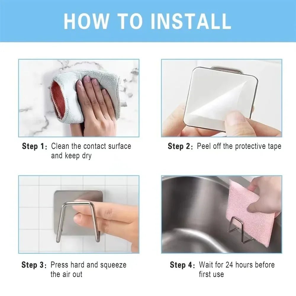 BowLift | Space-saving stainless steel sponge holder for sinks