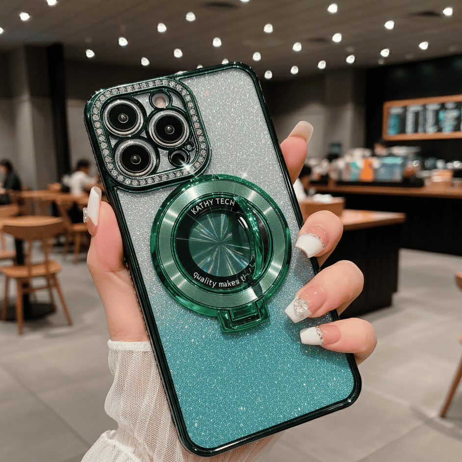 BowLift | Glittering MagSafe Phone Holder with Magnetic Attachment