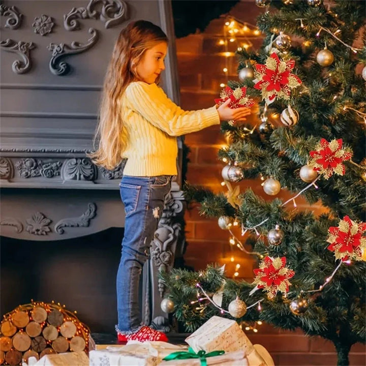 BowLift | Premium Glitter Flower Ornaments for Festive Presentation