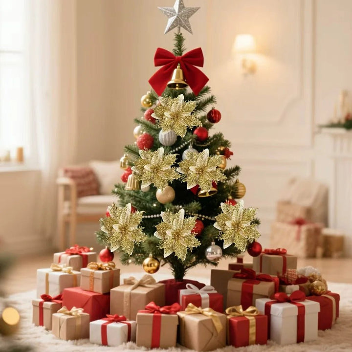 BowLift | Premium Glitter Flower Ornaments for Festive Presentation
