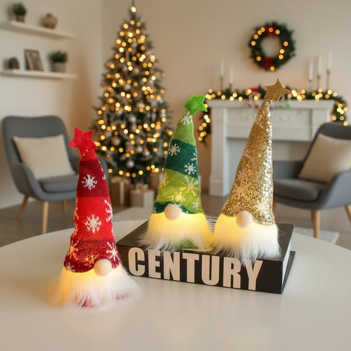 BowLift | Luminous Christmas doll with warm, yellow glow for festive decoration