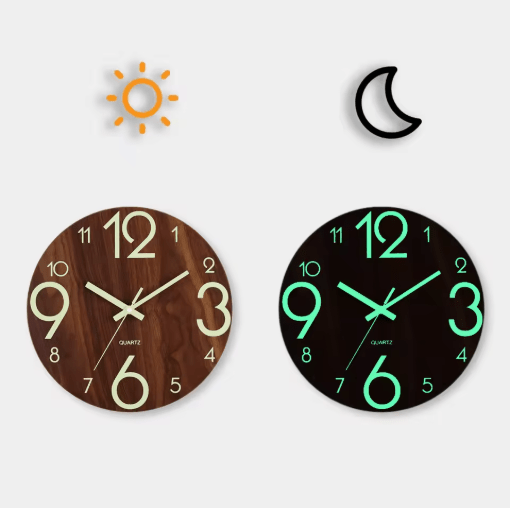 BowLift | Stylische leuchtende digitale Wanduhr für das Schlafzimmer