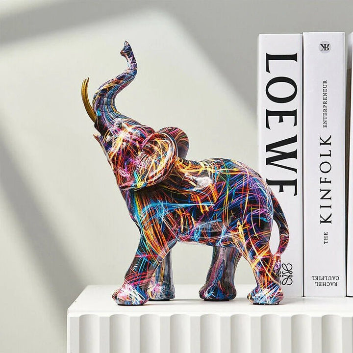 BowLift | Lively graffiti elephant figure for artistic home decoration