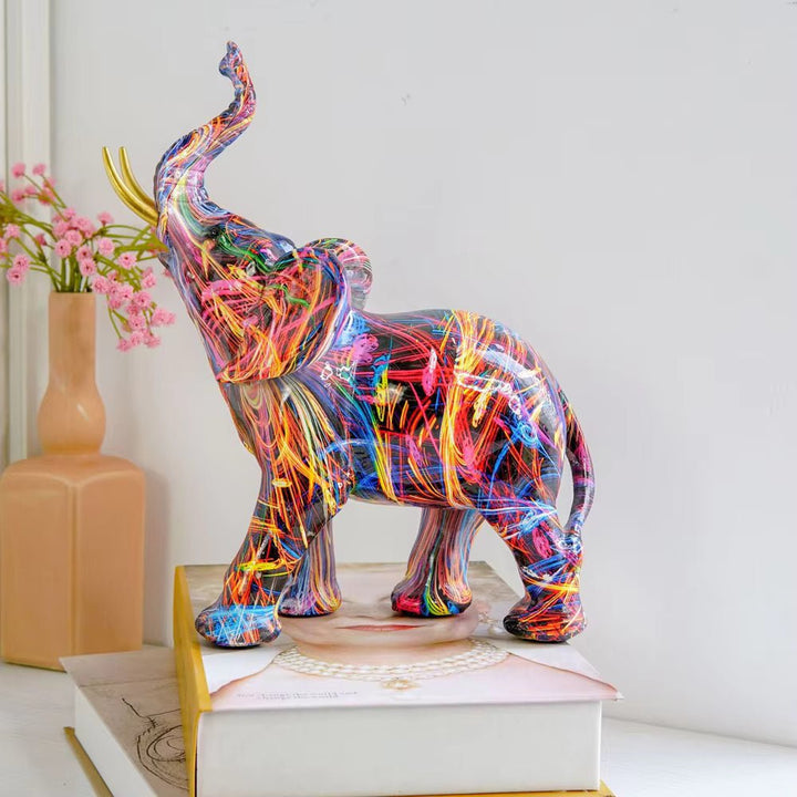 BowLift | Lively graffiti elephant figure for artistic home decoration