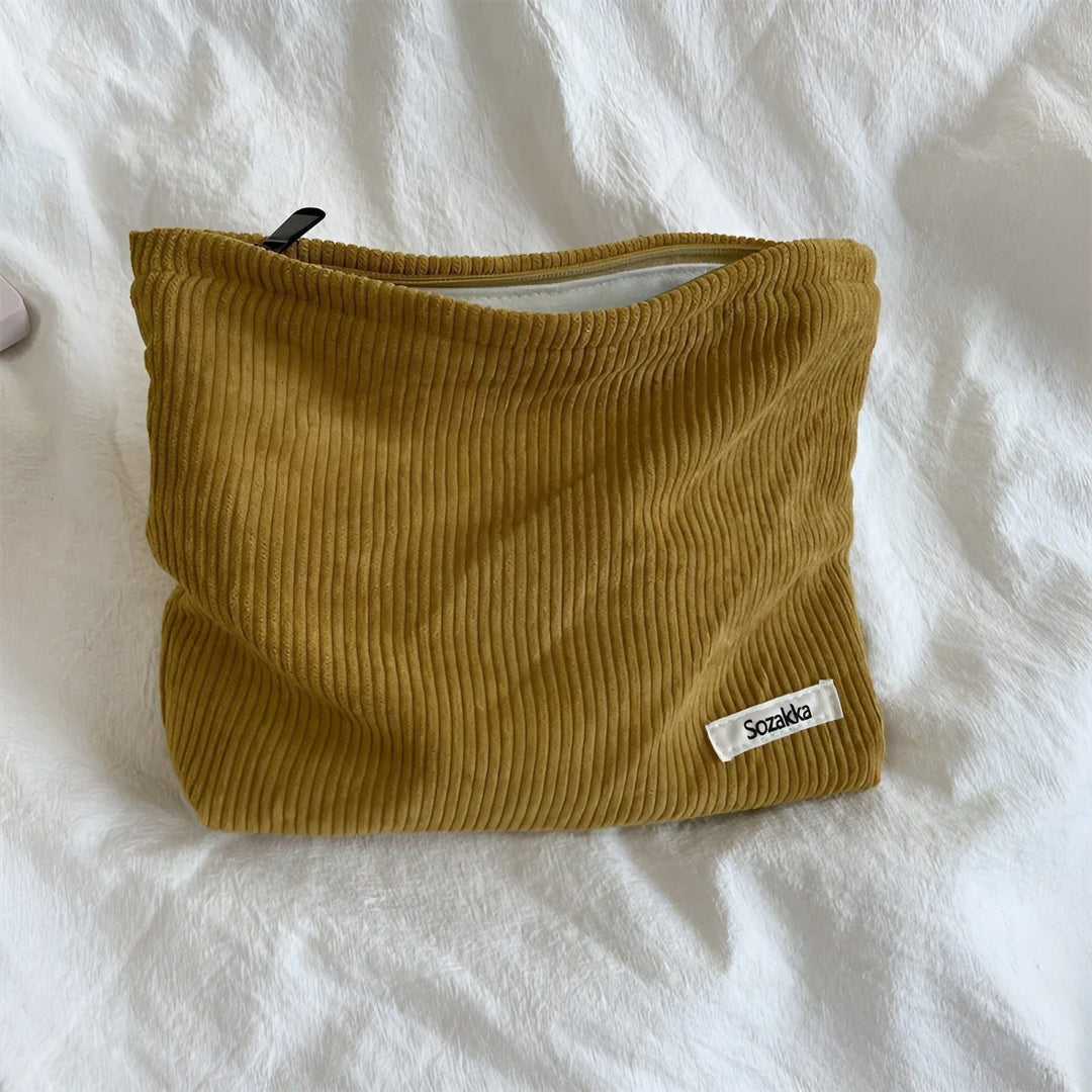CorduroyGlam Bag - Cord Spacious Organizer Bag for Cosmetics | Bowlift