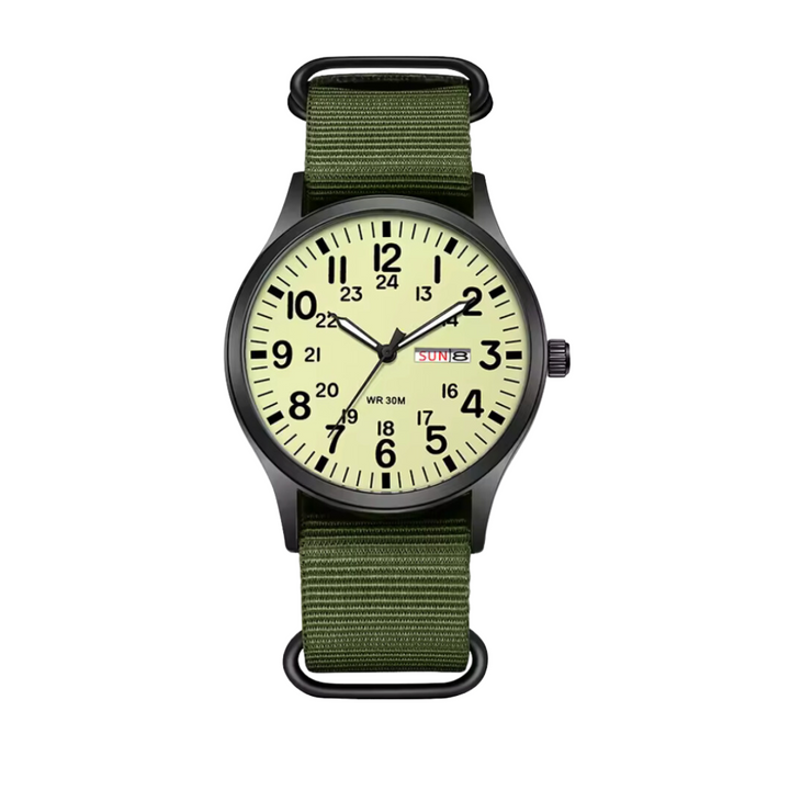 BowLift | Men’s Rugged Outdoor Watch – Waterproof Military-Style Stainless Steel Timepiece