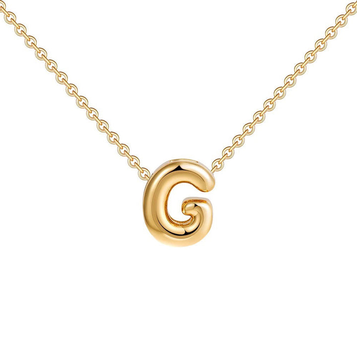 BowLift | Dainty Bubble Letter Initial Necklace