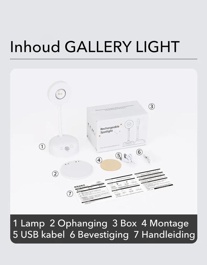 BowLift | Gallery Light - Stylish wireless rechargeable wall lamp
