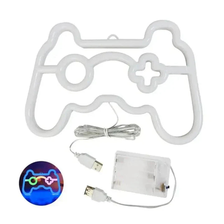 Illuminated Gaming Controller LED Sign – Neon Wall Decor for Gamer Room, Retro Console Emblem | Bowlift