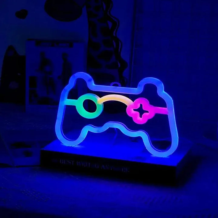 Illuminated Gaming Controller LED Sign – Neon Wall Decor for Gamer Room, Retro Console Emblem | Bowlift