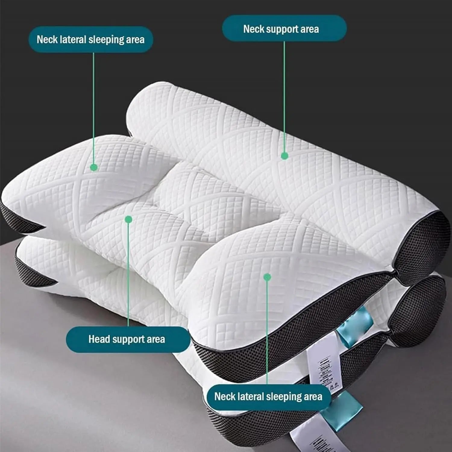 BowLift | Goose Down Neck Pillow – Soft Travel Pillow with Ergonomic Design
