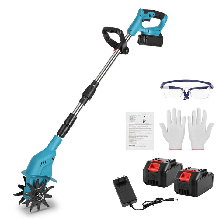 550W Battery Garden Cultivator with 2 Batteries Portable | Bowlift