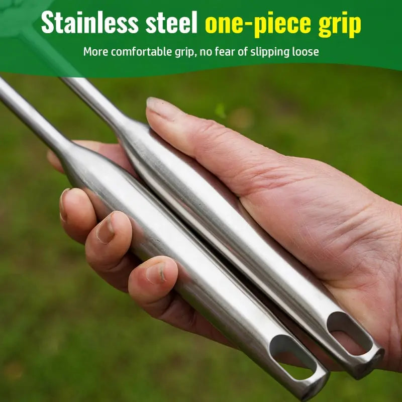 BowLift | Garden rake made of stainless steel — Sturdy hand rake with non-slip grip