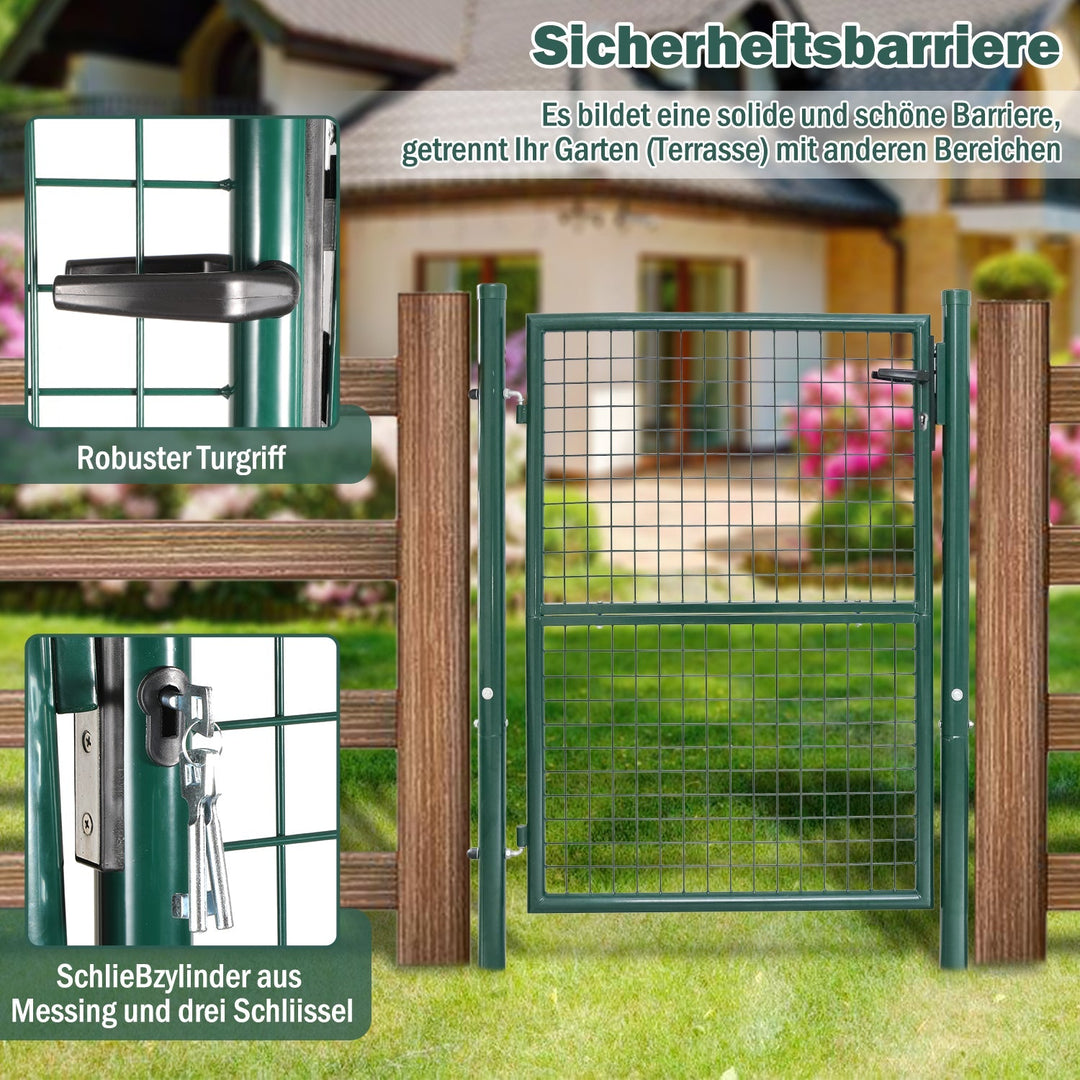 Garden gate Garden door Green Incl. lock | Bowlift