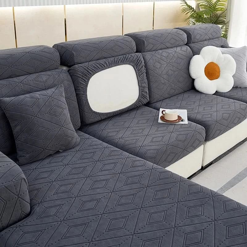 BowLift | SlipBliss - Elegant Jacquard Non-Slip Sofa Cover