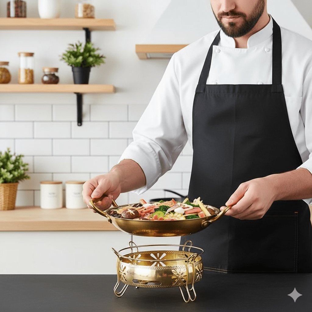 BowLift | Hammered stainless steel pot for frying, sauces & versatile cooking