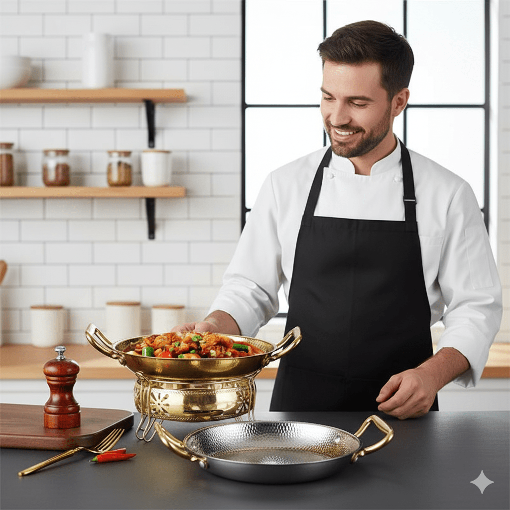 BowLift | Hammered stainless steel pot for frying, sauces & versatile cooking