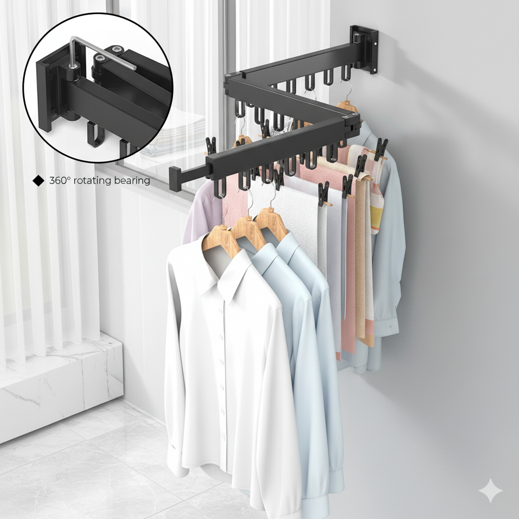 BowLift | FLEXIHANG – Space-saving wall dryer for small rooms