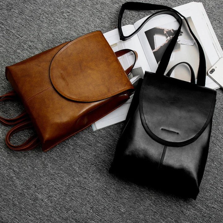 BowLift | LuxeCarry Leather Backpack – Stylish Design with Versatile Storage for Women
