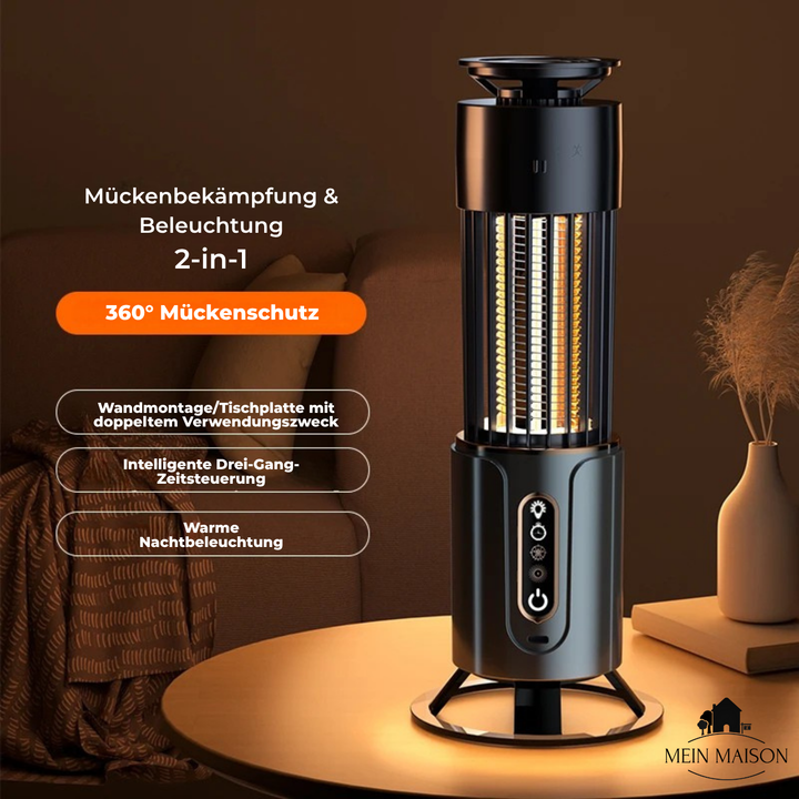 BowLift | Lunavax Electric Mosquito Lamp | USB Rechargeable | Quiet & Chemical-Free | Insect Killer for Indoor & Outdoor