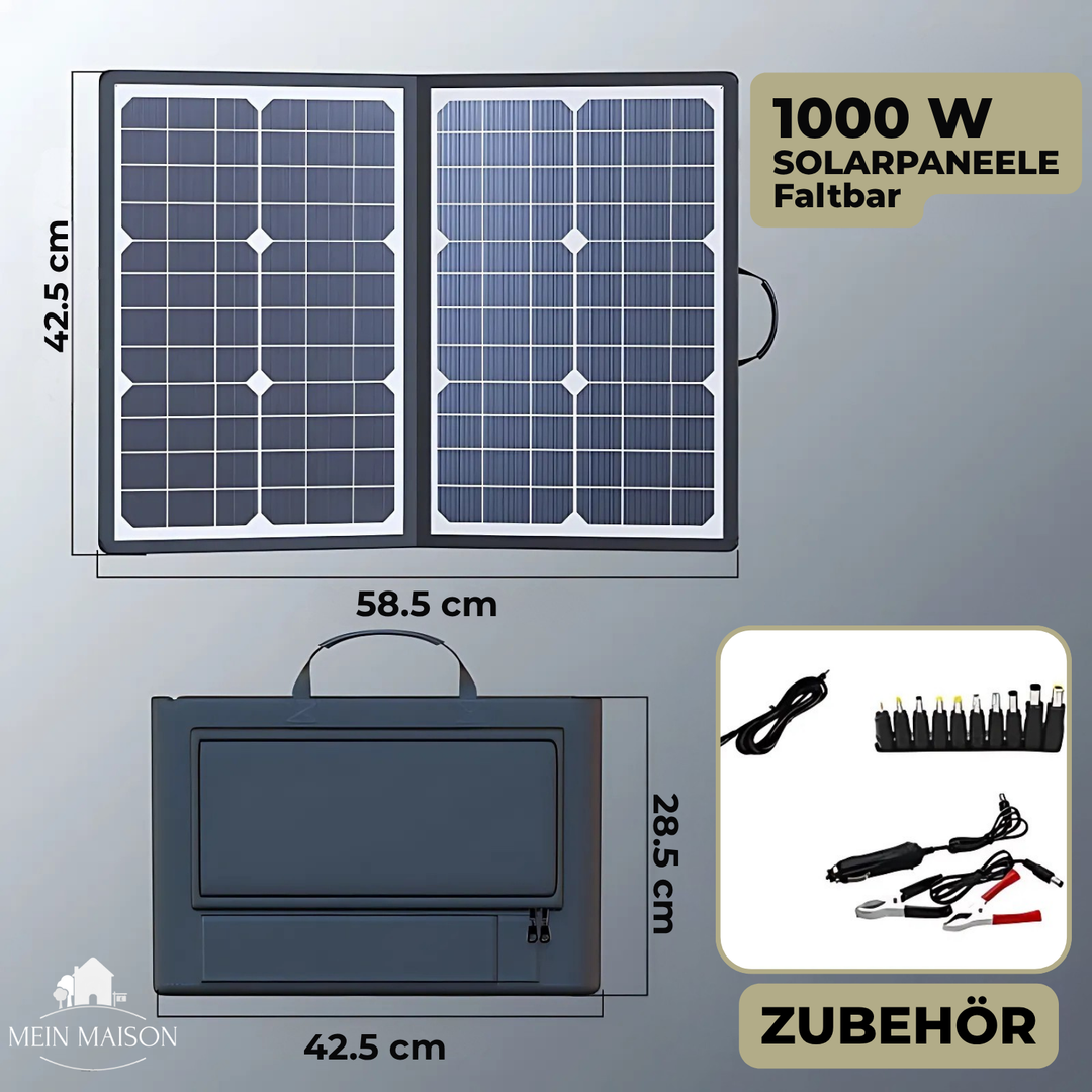 PowerFlex 1000W Foldable Solar Panel – Portable Solar Power for Camping and Outdoor | Bowlift