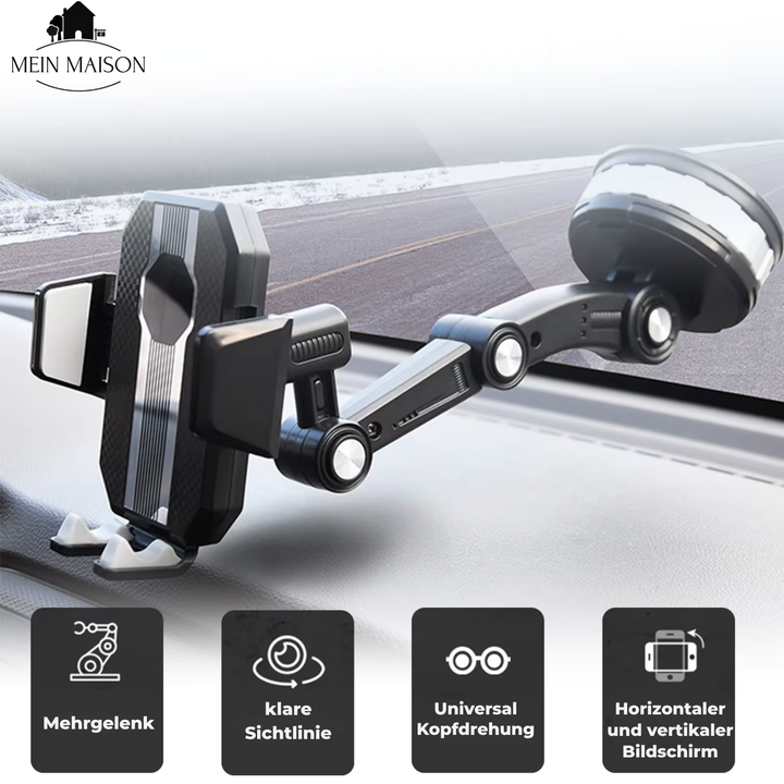 BowLift | Auto GripTech Handy Holder with Strong Suction Cup and 360° Rotation