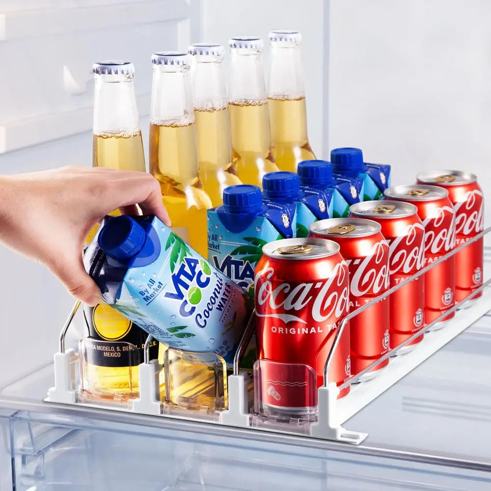 BowLift | Drink Organizer for Refrigerator – Adjustable with Automatic Feed