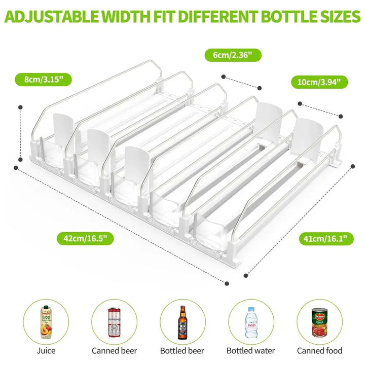 BowLift | Beverage Organizer with Ejection Mechanism – for Refrigerator & Pantry Shelf