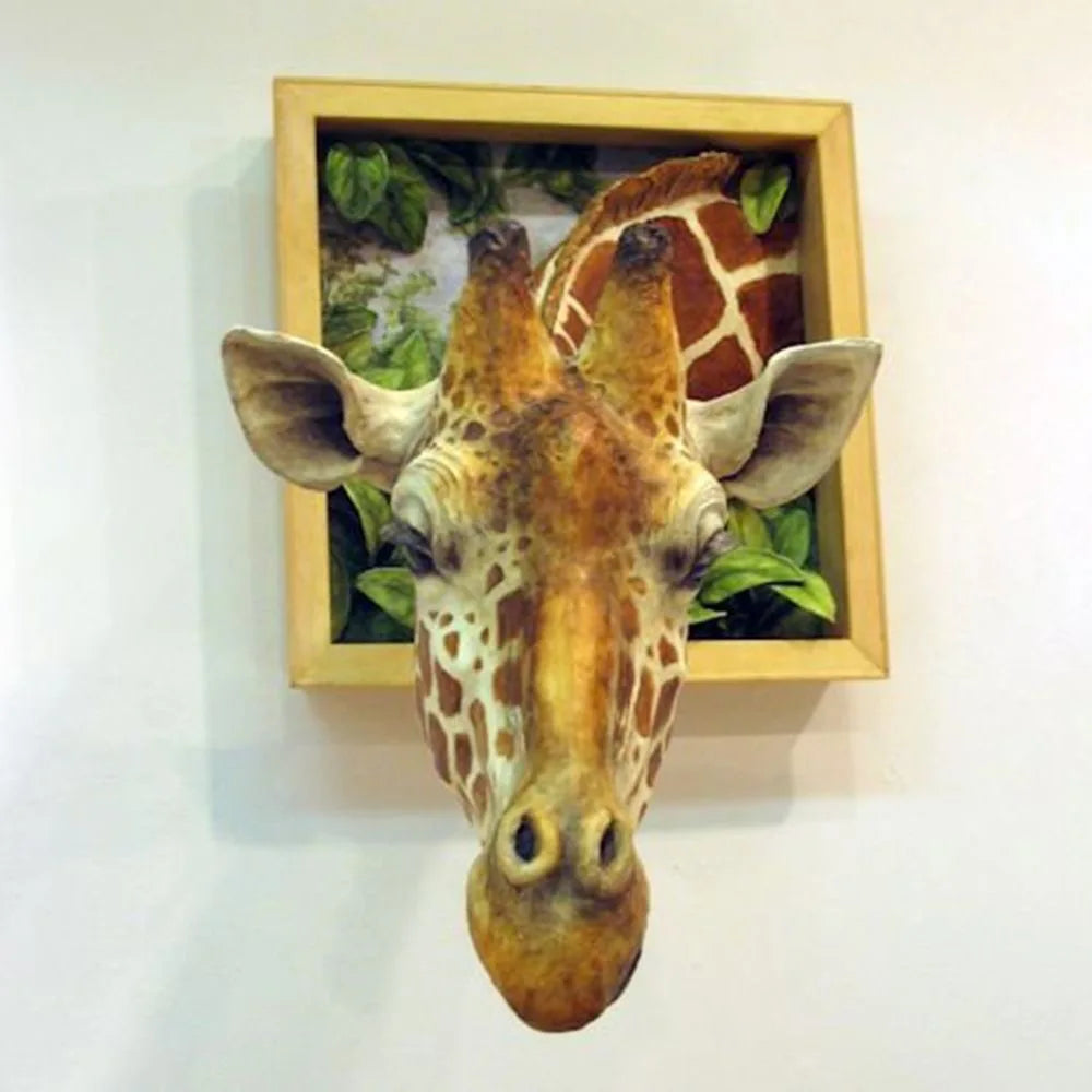 BowLift | Giraffe Head - Wall Decoration - 3D Sculpture - Lifelike Decoration