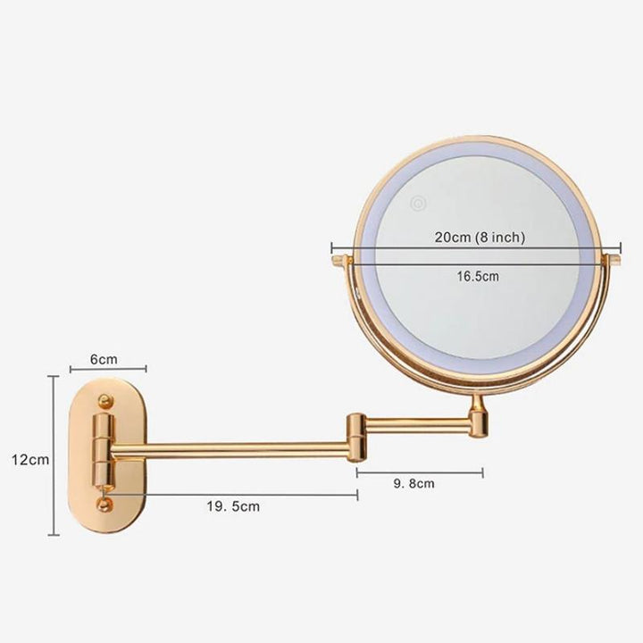BowLift | GlamGlow | Deluxe Make-up Mirror with LED and Magnification