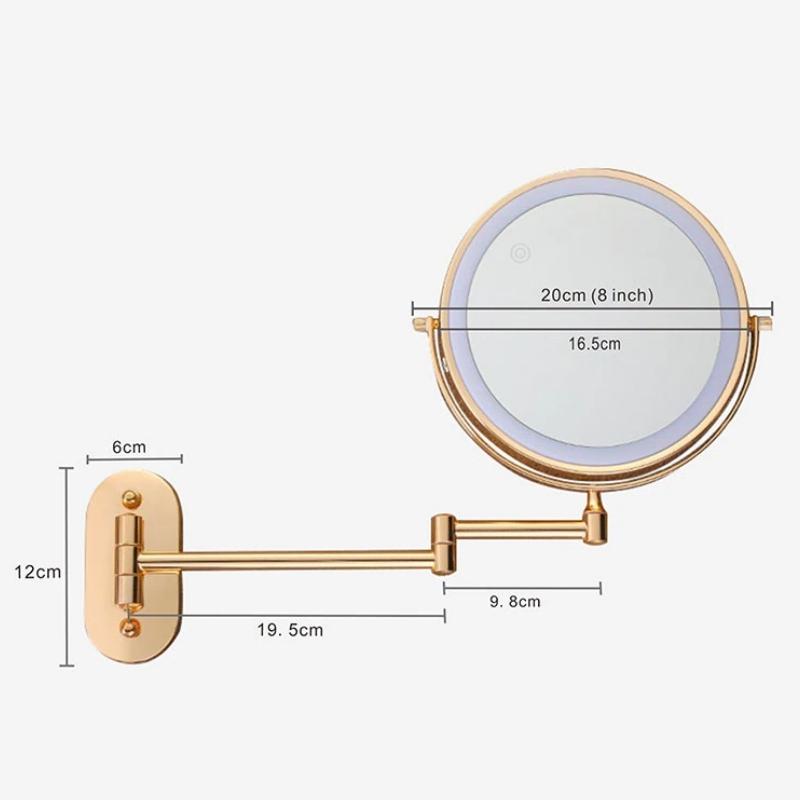 BowLift | GlamGlow Deluxe LED Makeup Mirror – Magnifying Vanity Mirror with Dimmable Light