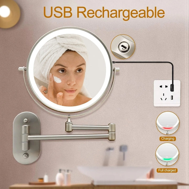 BowLift | GlamGlow | Deluxe Make-up Mirror with LED and Magnification
