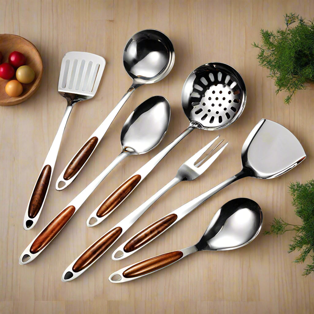 BowLift | Stainless Steel Kitchen Utensil Set | 10-Piece Cooking Tools for Home Chefs & Baking