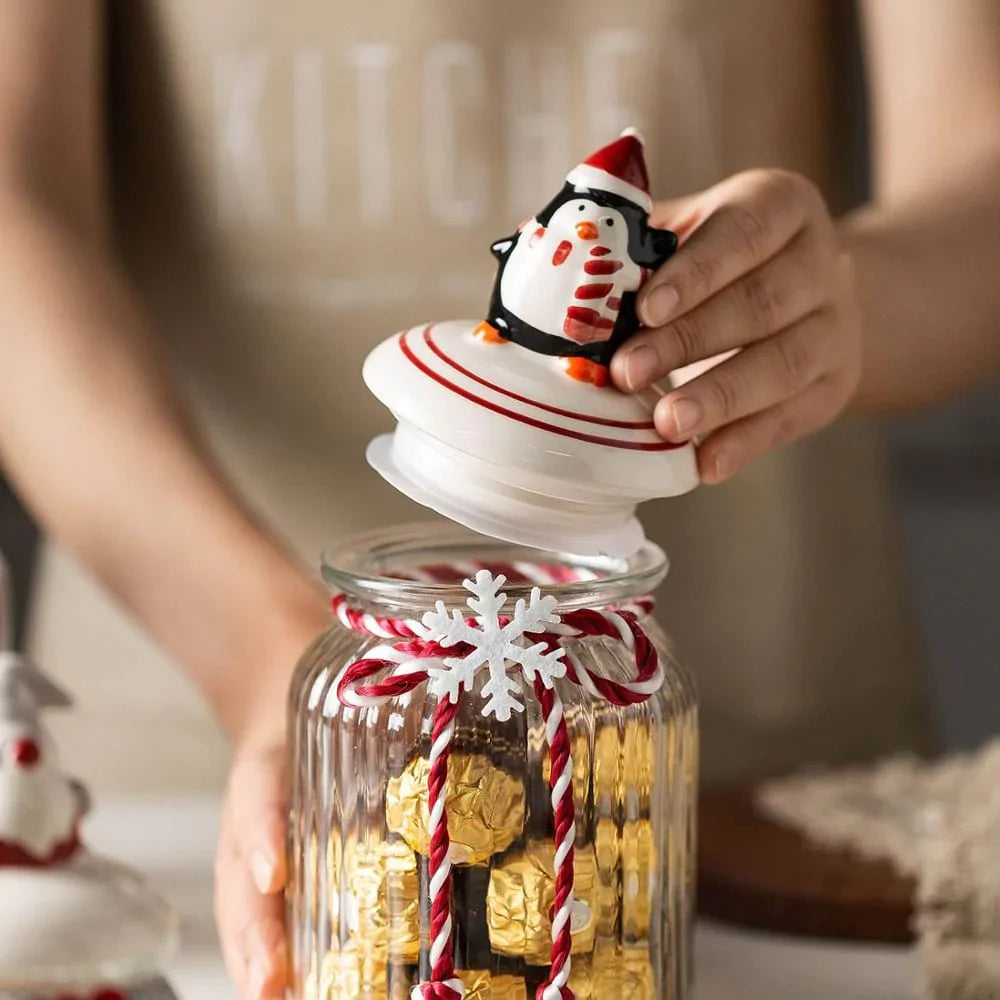 Glass candy storage jar Bowlift