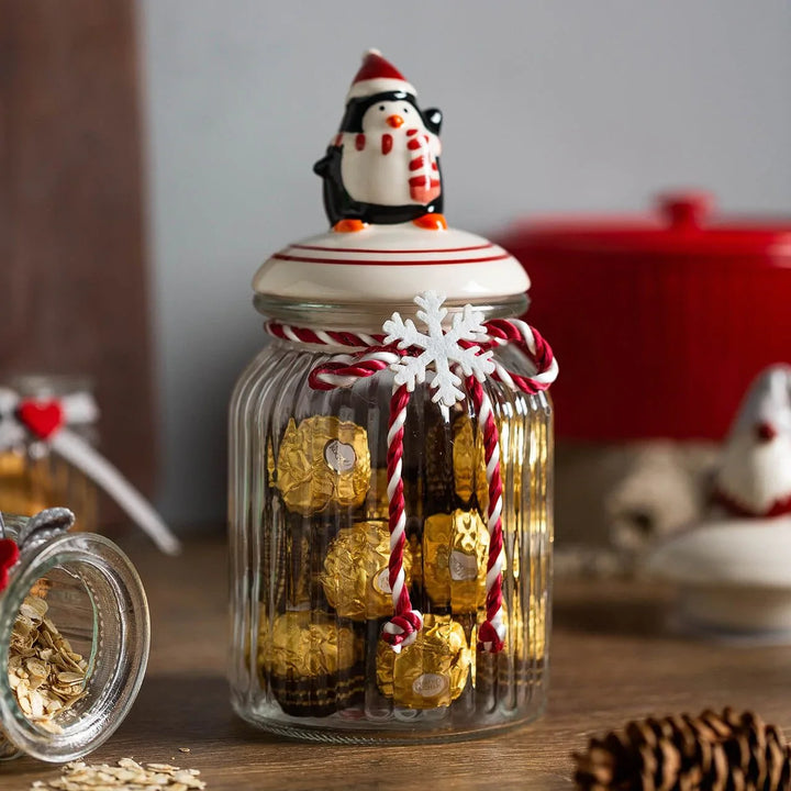 Glass candy storage jar Bowlift