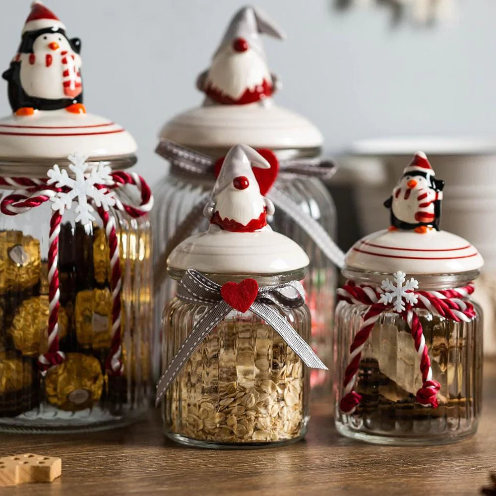 Glass candy storage jar Bowlift