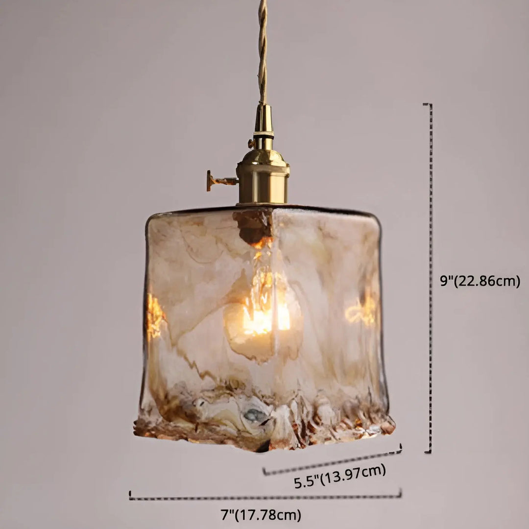 BowLift | Luxurious Crystal Ceiling Lamp - Amber GlassElegance