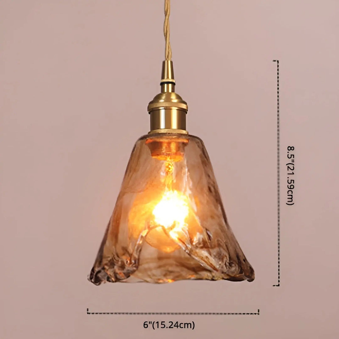 BowLift | Luxurious Crystal Ceiling Lamp - Amber GlassElegance