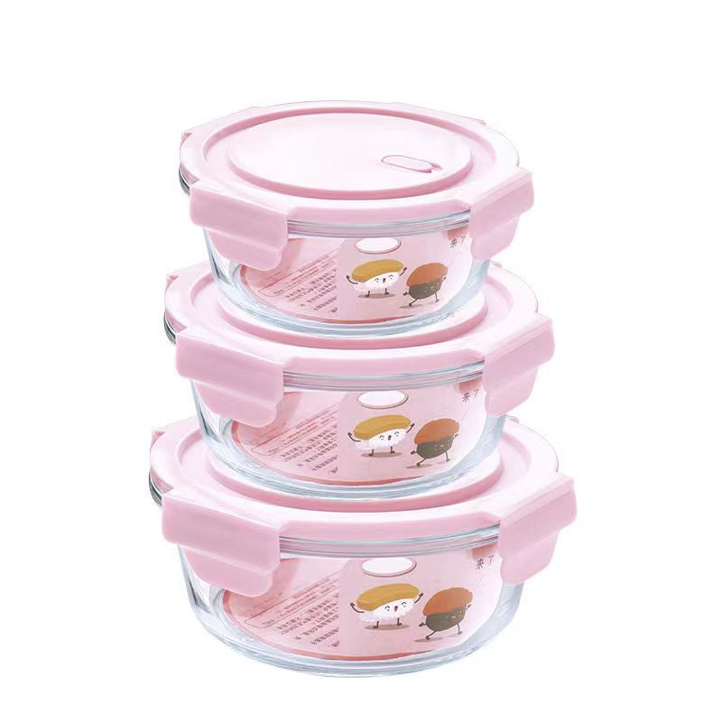 BowLift | Heat-Resistant Glass Lunch Box Microwaveable, High Borosilicate Lunch Box For Students, Fresh Fruit Lunch Box With Lid And Sealed Lunch Box For Office Workers