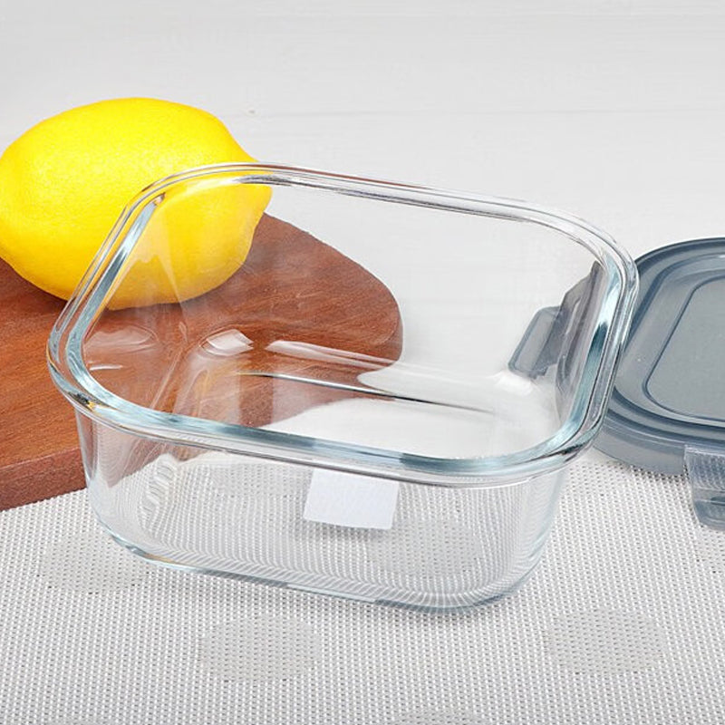BowLift | Heat-Resistant Glass Storage Box Gaopeng Tempered Glass Bowl Refrigerator Microwave Storage Bowl Lunch Box Square Lunch Box