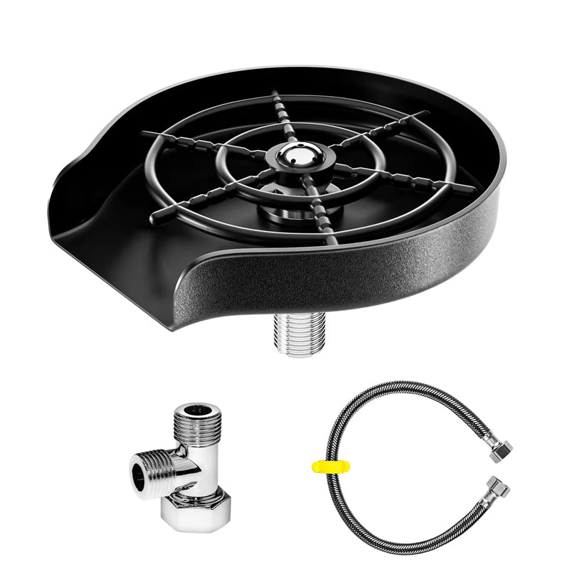 BowLift | Kitchen Sink Faucet Stainless Steel Bottle Washer Cup Washer Cleaner,High Pressure Automatic Spin Quick Bar Glass Rinser