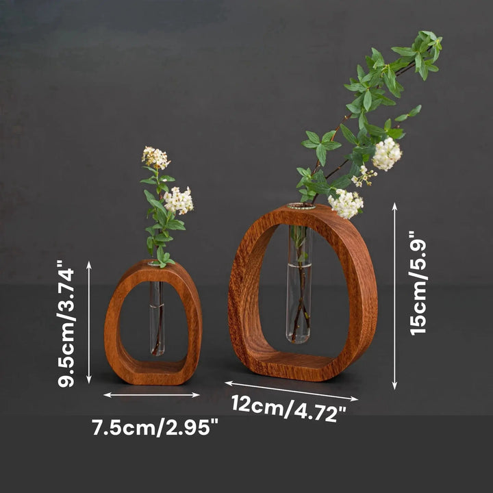 BowLift | Glass vase made of solid wood – Elegant design for stylish decoration