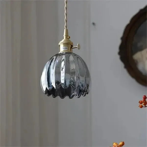 BowLift | Elegant Glass Hanging Lamp in Flower Shape
